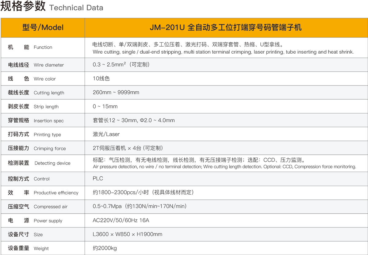 全自動多工位打端穿號碼管端子機